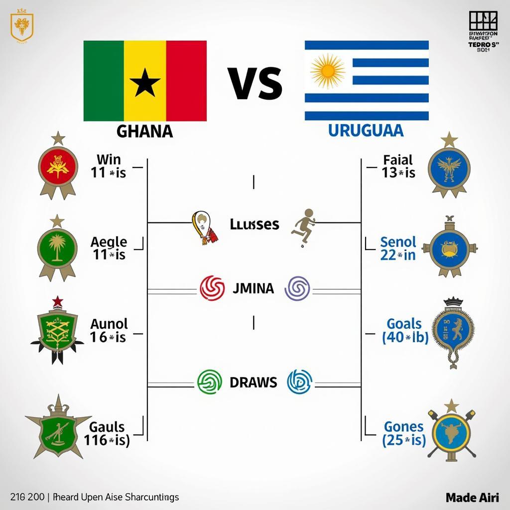 Lịch sử đối đầu Ghana vs Uruguay