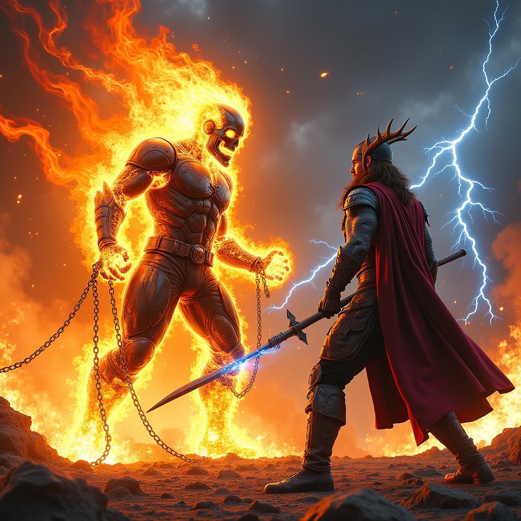 Ghost Rider vs Odin