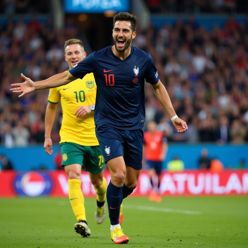 Giroud tỏa sáng trong trận đấu World Cup 2022 giữa Pháp và Australia