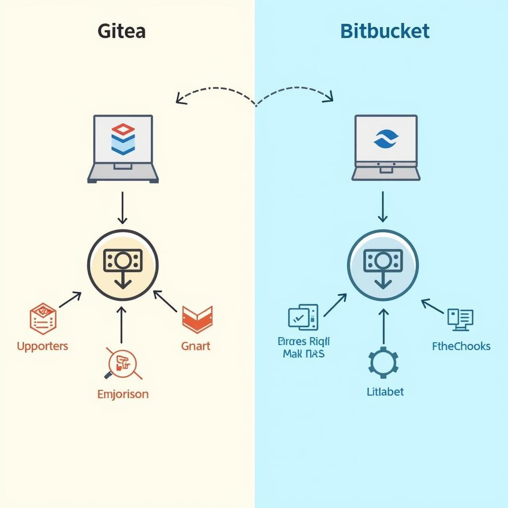 So sánh tích hợp của Gitea và Bitbucket