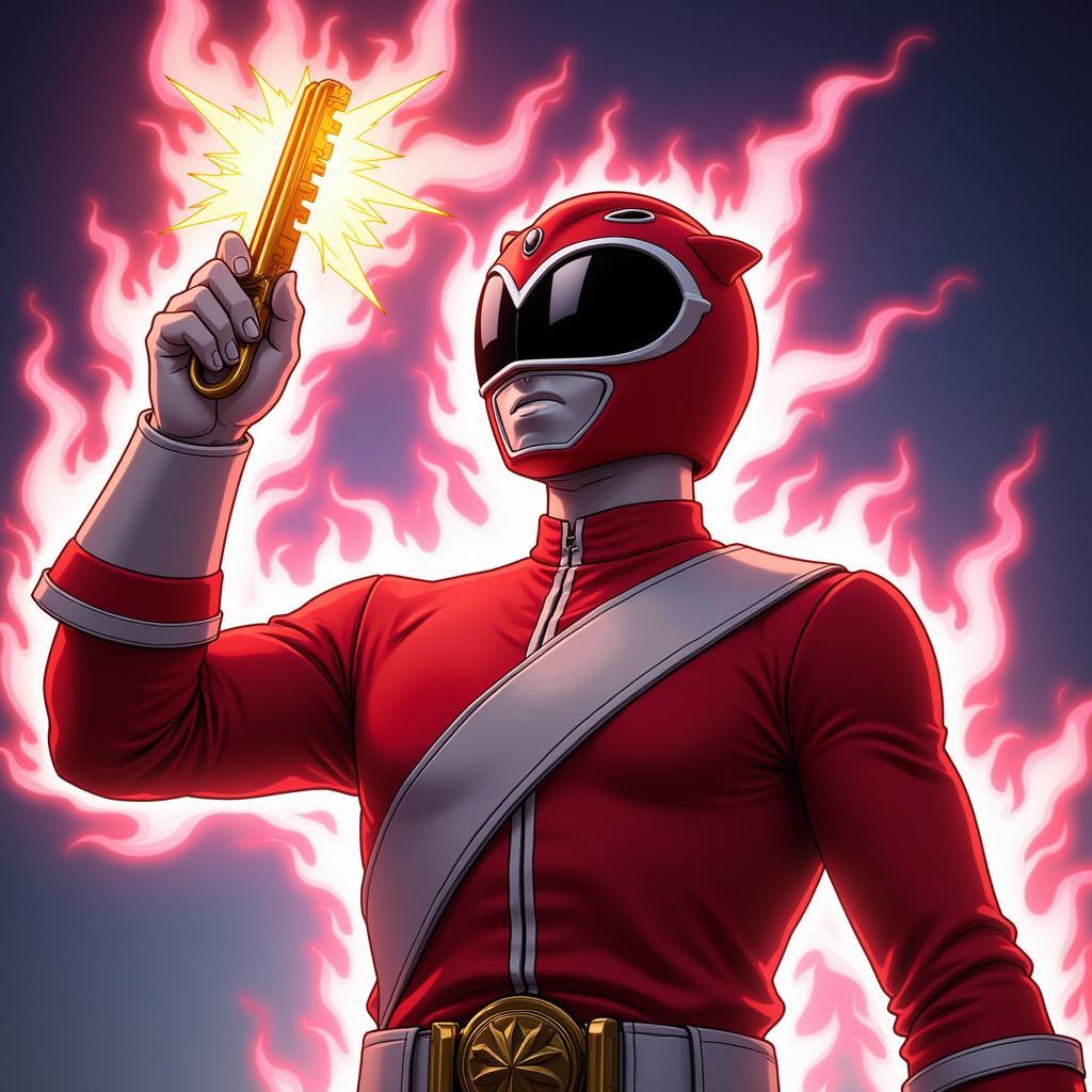 Gokai Red Sử Dụng Ranger Key