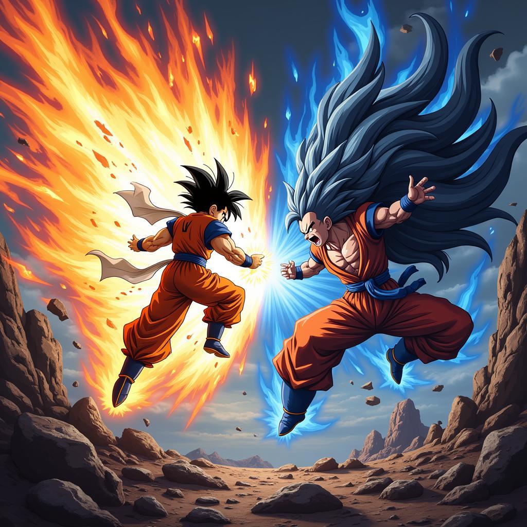 Goku và Hearts bùng nổ sức mạnh tối đa