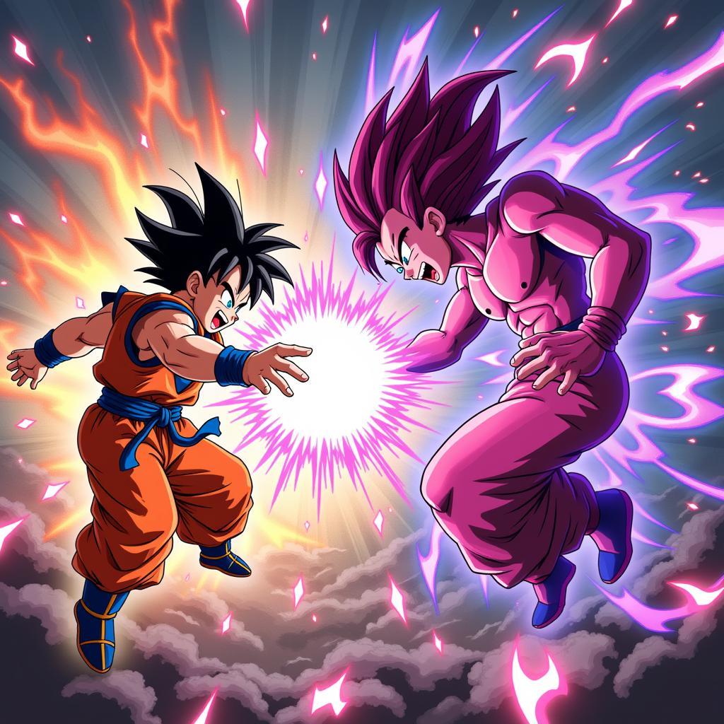 Goku và Hearts đối đầu kịch liệt trong trận chiến định mệnh