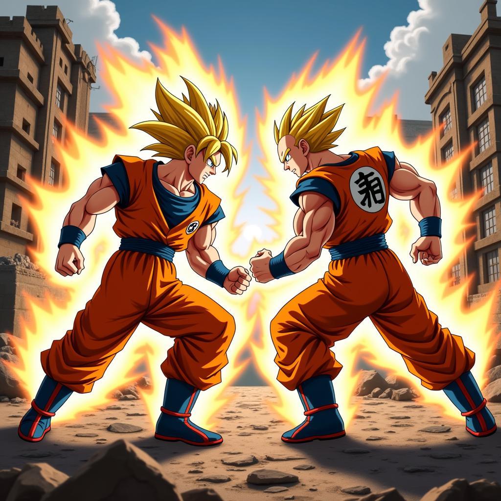 Goku SSJ5 đối đầu Zaiko