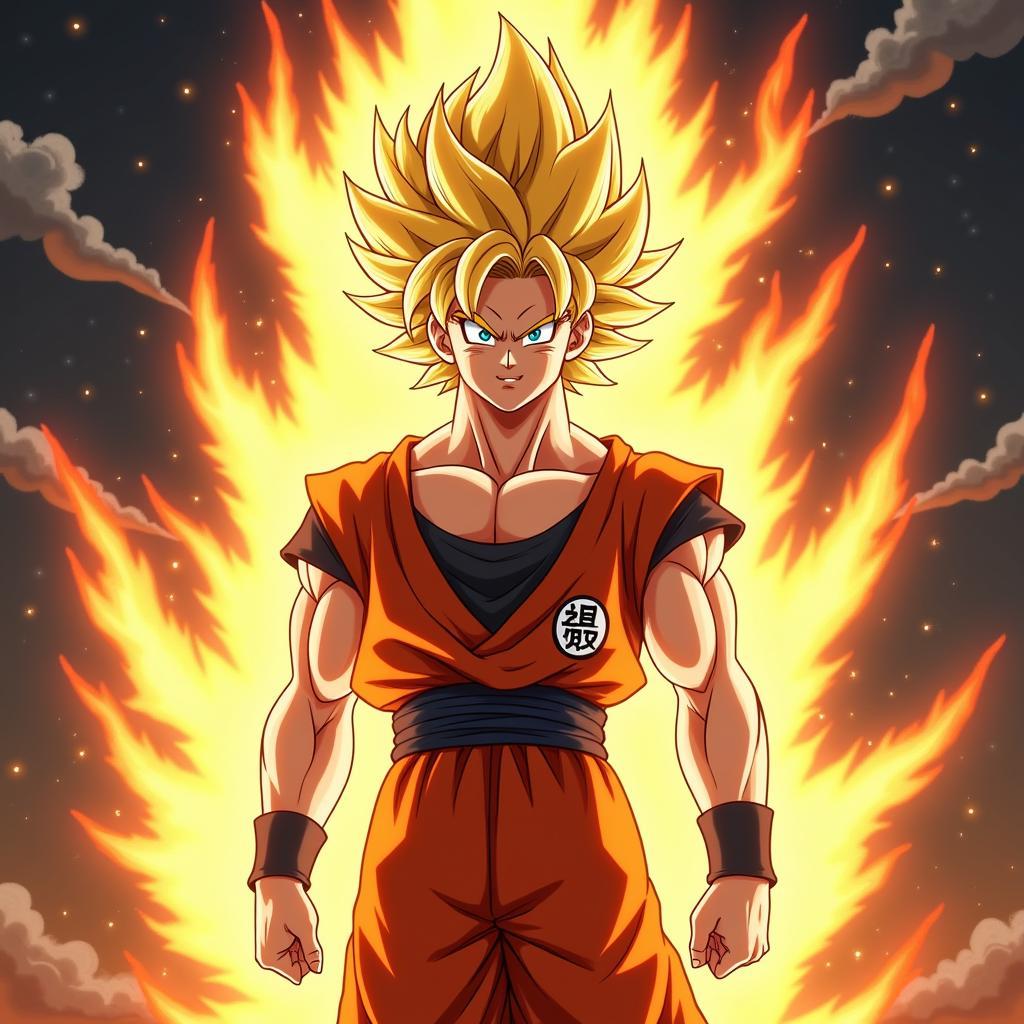 Goku biến hình Super Saiyan với sức mạnh khủng khiếp