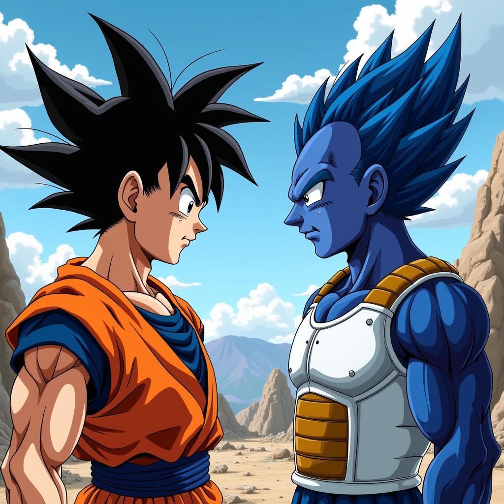 Goku và Vegeta Blue - Chiến thuật và tinh thần chiến đấu