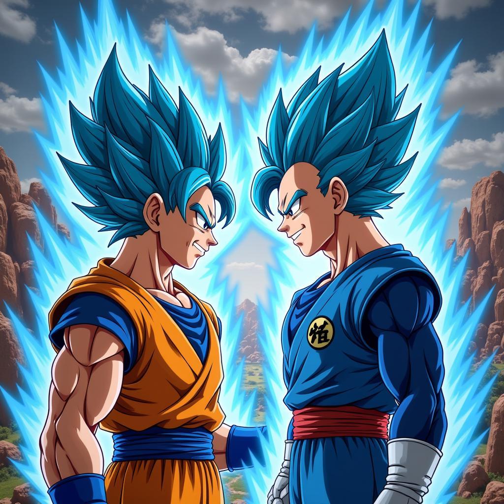 Goku và Vegeta Blue thể hiện sức mạnh vượt trội