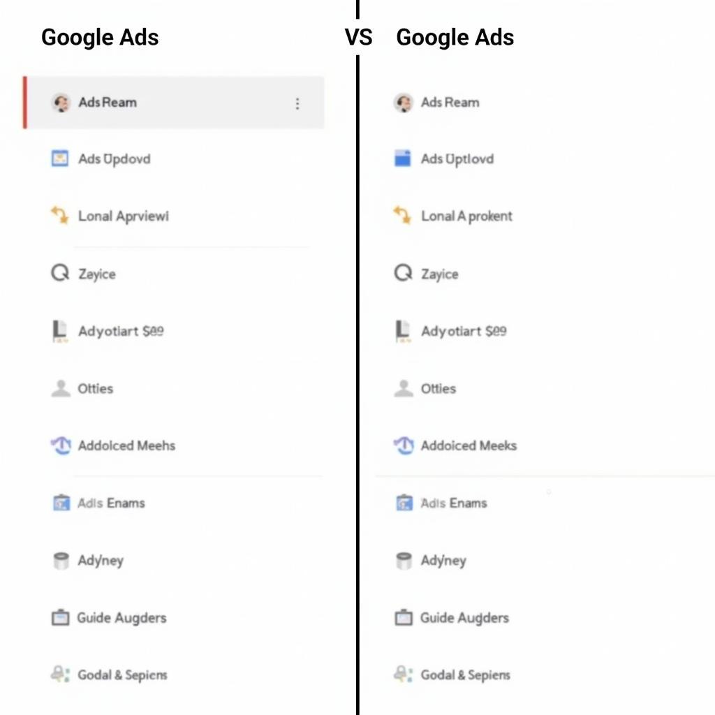 Giao diện người dùng của Google Ad Manager so với Google Ads