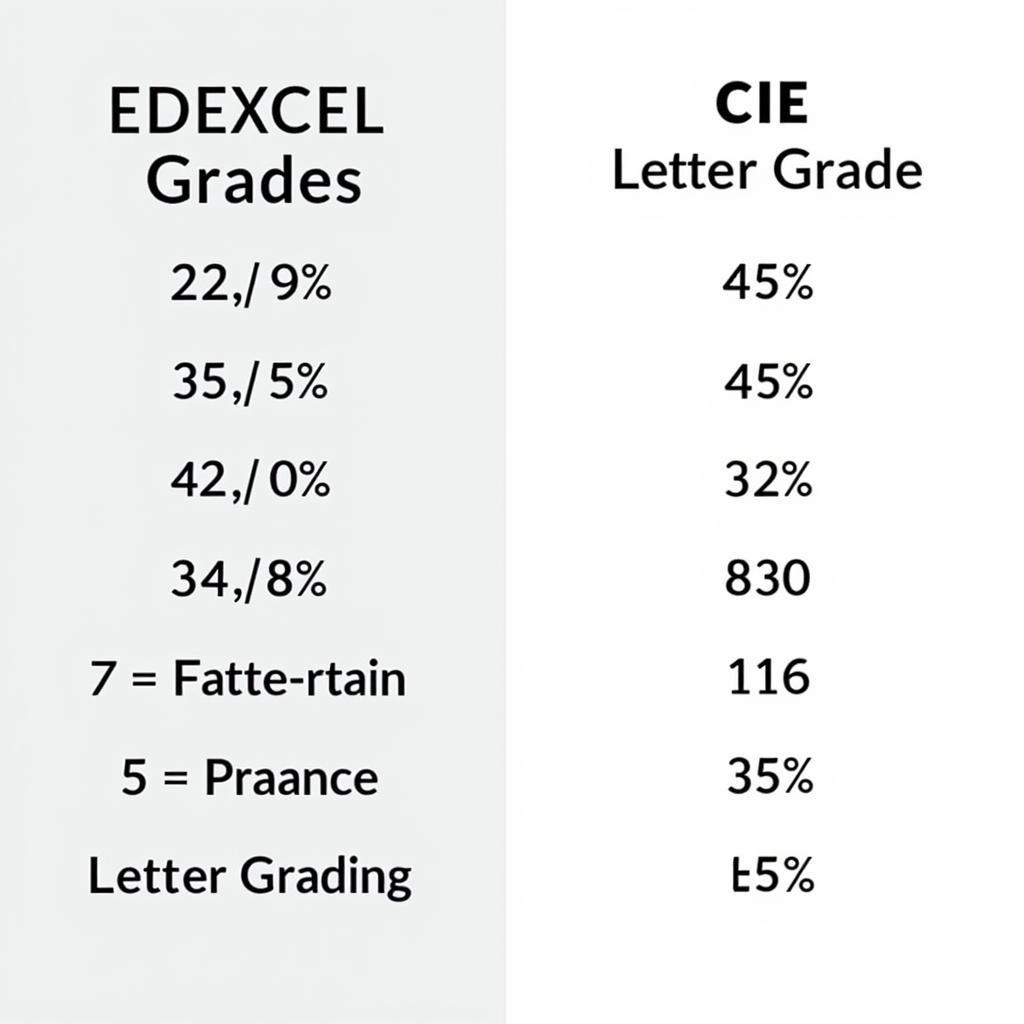 Hệ thống chấm điểm Edexcel và CIE