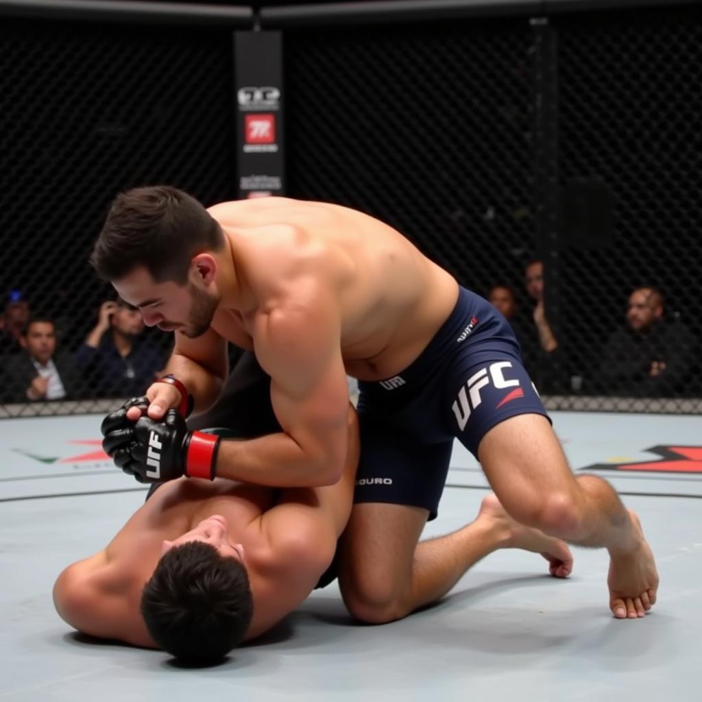 Henry Cejudo thực hiện cú takedown đối thủ