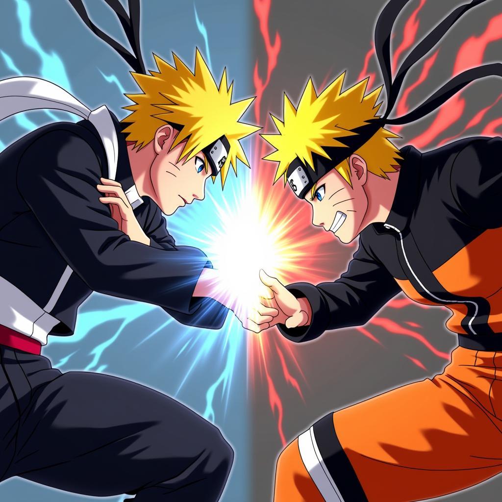 Ichigo đối đầu Naruto trong Bleach vs Naruto V2 4