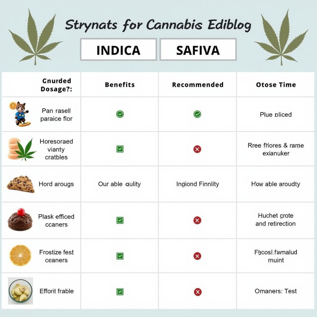 Indica vs. Sativa Edibles: Comparison Chart