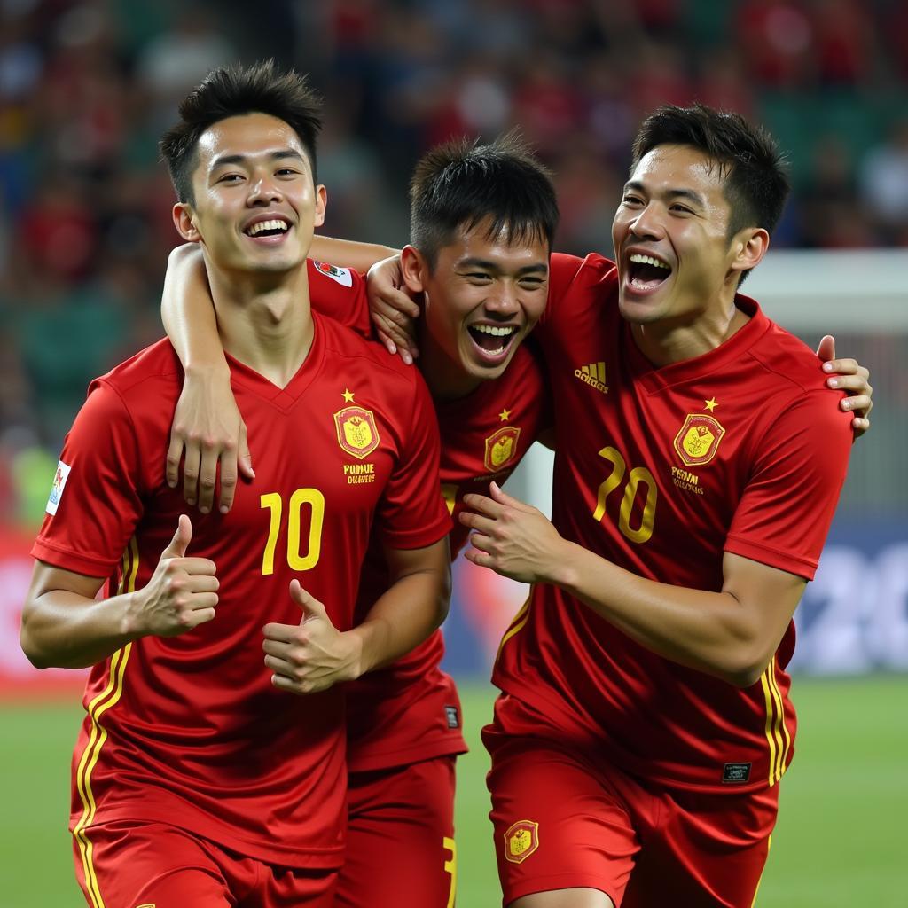 Indonesia vs Vietnam AFF Cup 2016: Pha ăn mừng bàn thắng