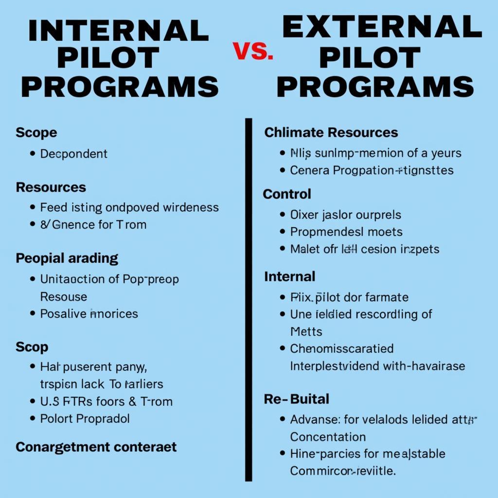 So sánh Internal Pilot và External Pilot