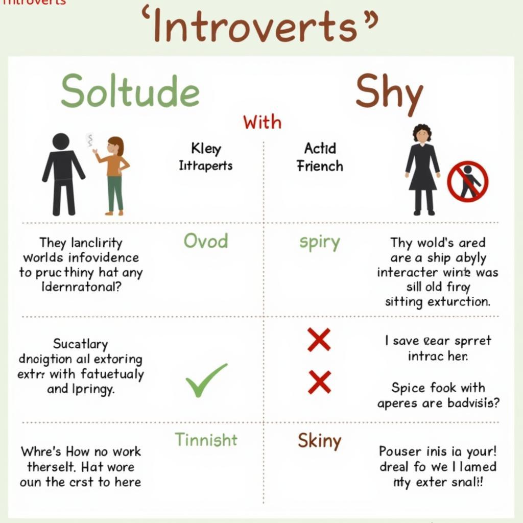 Biểu hiện của người Introvert và người Shy