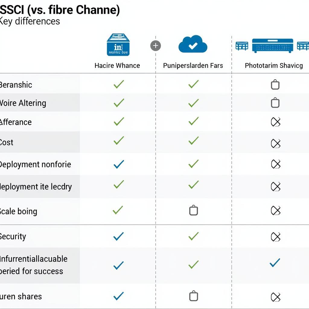 iSCSI vs FC Comparison Chart