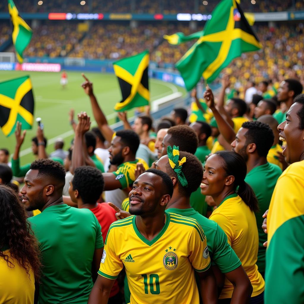 Jamaica vs Guadeloupe: Cổ động viên cuồng nhiệt