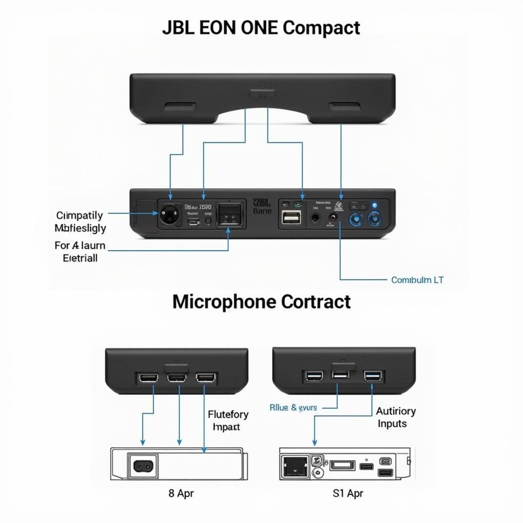 So sánh kết nối JBL EON ONE Compact và Bose S1 Pro