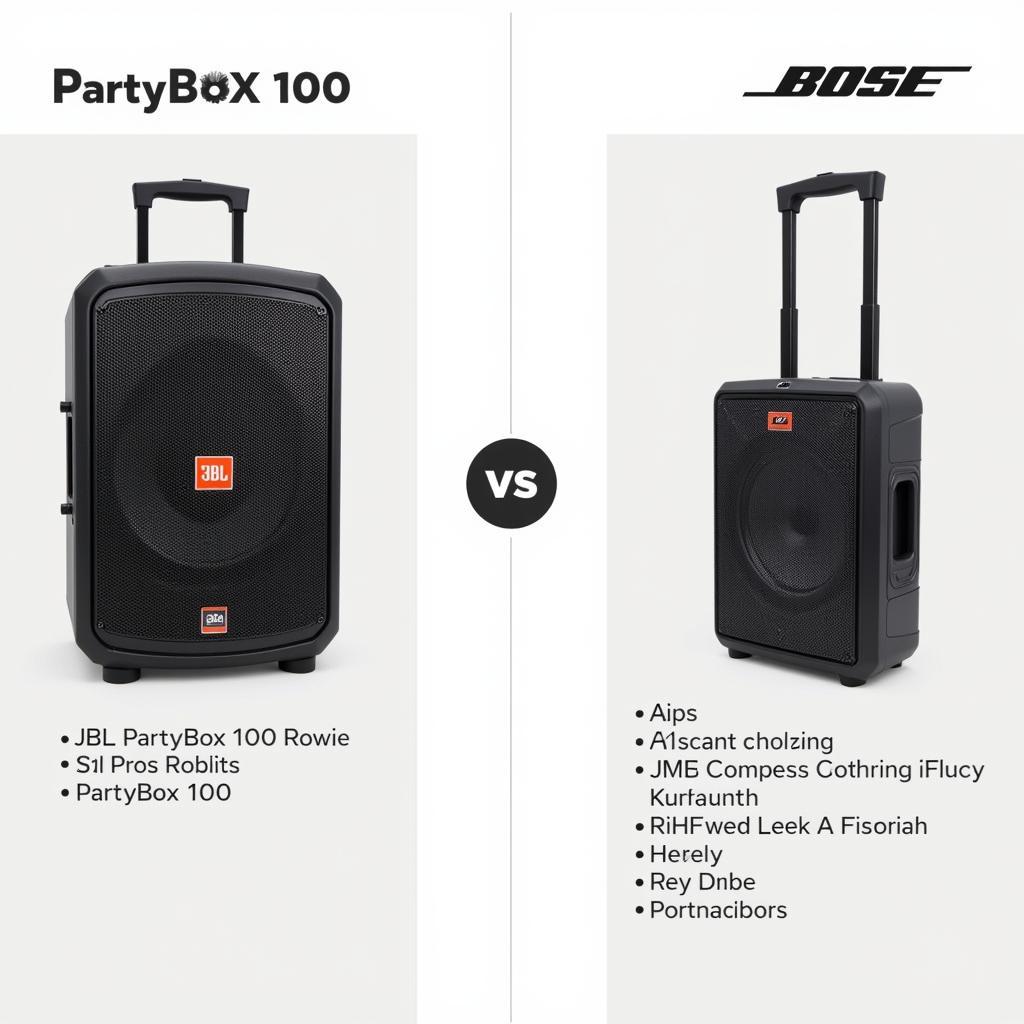 So sánh thiết kế và tính năng JBL PartyBox 100 và Bose S1 Pro