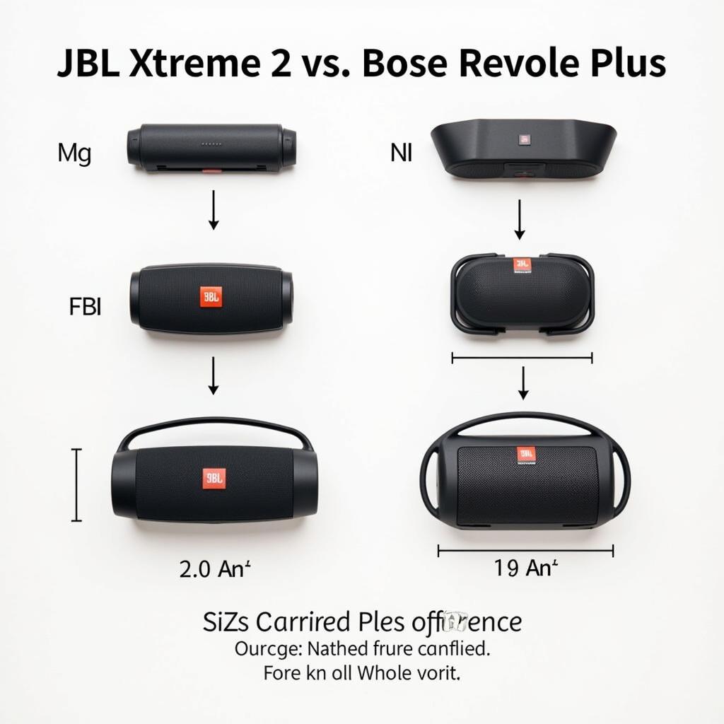 So sánh thiết kế JBL Xtreme 2 và Bose Revolve Plus