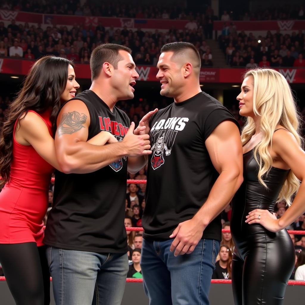 John Cena and Nikki Bella đối đầu The Miz và Maryse