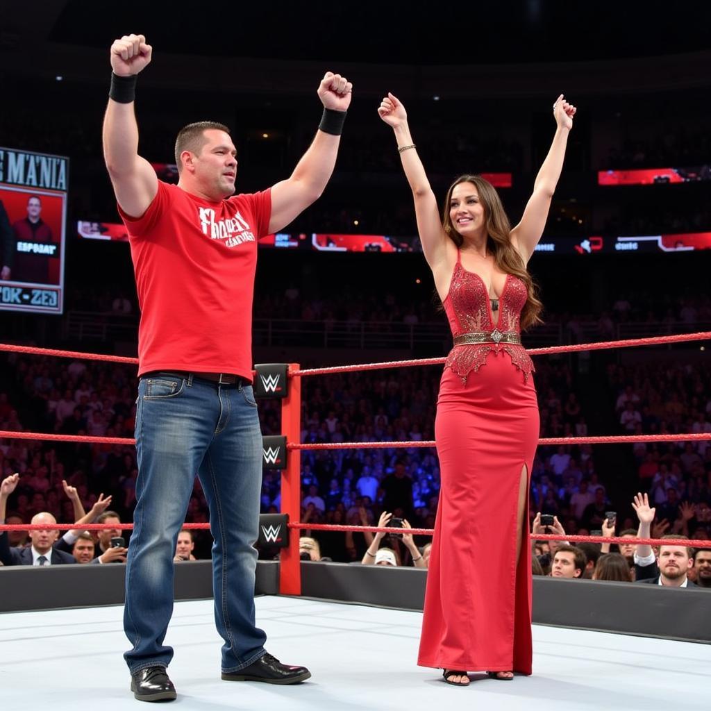 John Cena và Nikki Bella chiến thắng tại Wrestlemania