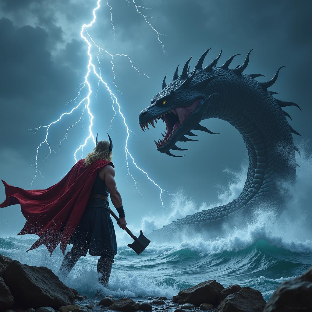 Jörmungandr vs Thor: Cuộc Chiến Kinh Điển