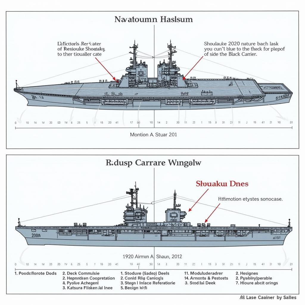 So sánh thiết kế Katsura và Shokaku