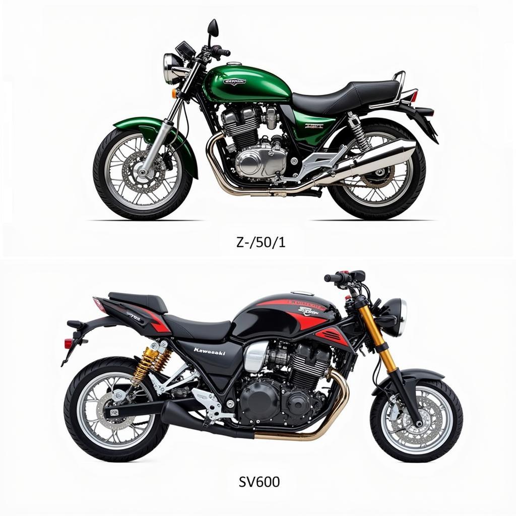 So sánh thiết kế Kawasaki Z650 và Suzuki SV650