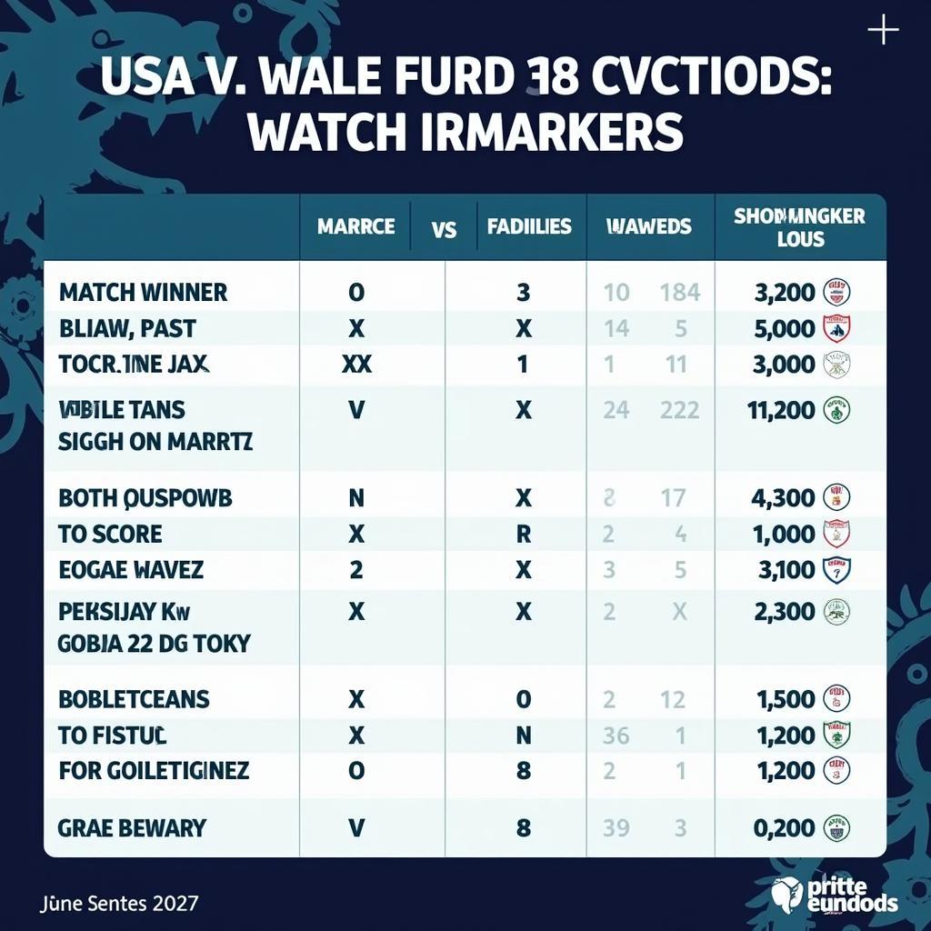 Tỷ lệ cược kèo Mỹ vs Wales