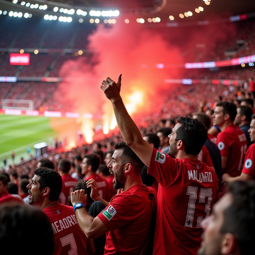 Khán giả cổ vũ Real Madrid vs Mallorca