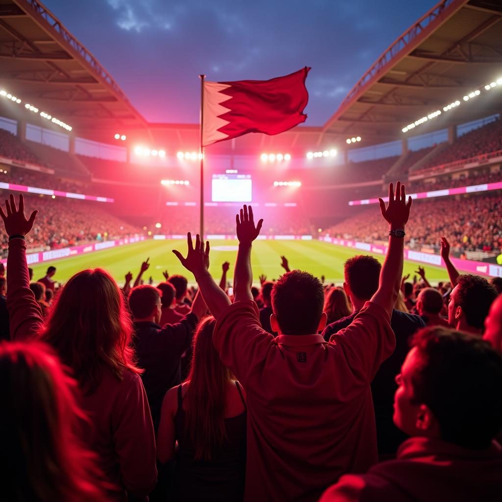 Khán giả cổ vũ U20 Qatar