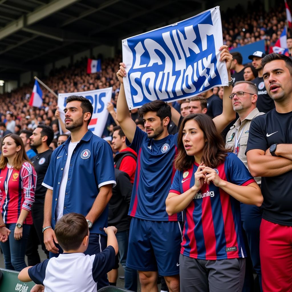 Khán giả hào hứng chờ đợi trận đấu Paris FC vs Sochaux