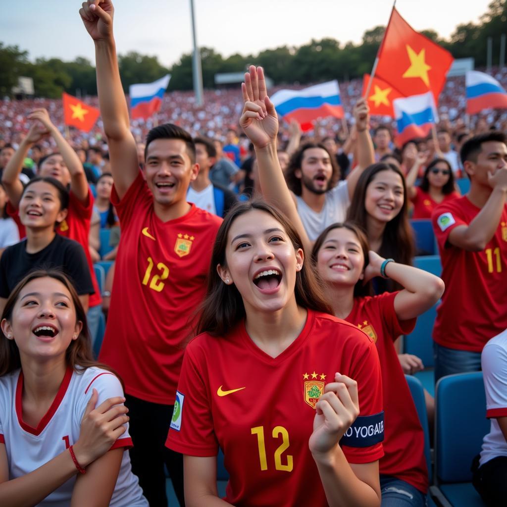 Khán giả háo hức chờ đợi trận đấu U23 Việt Nam U23 Kyrgyzstan