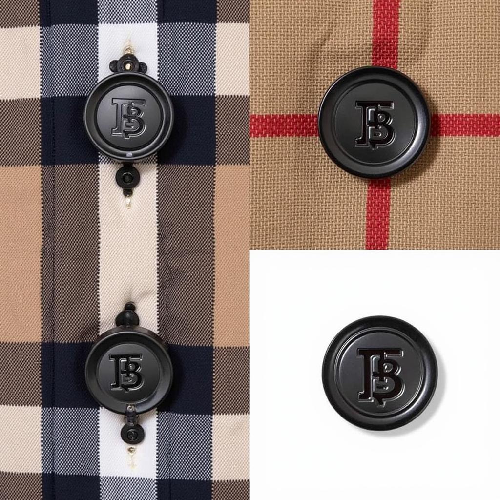 Kiểm tra nút áo Burberry