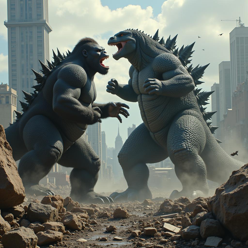 Kong và Godzilla đối đầu kinh điển