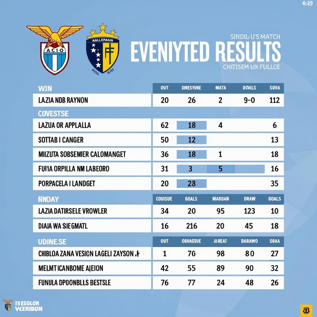 Phong độ gần đây của Lazio và Udinese