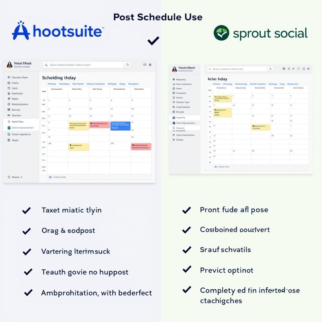 Lên lịch bài viết Hootsuite vs Sprout