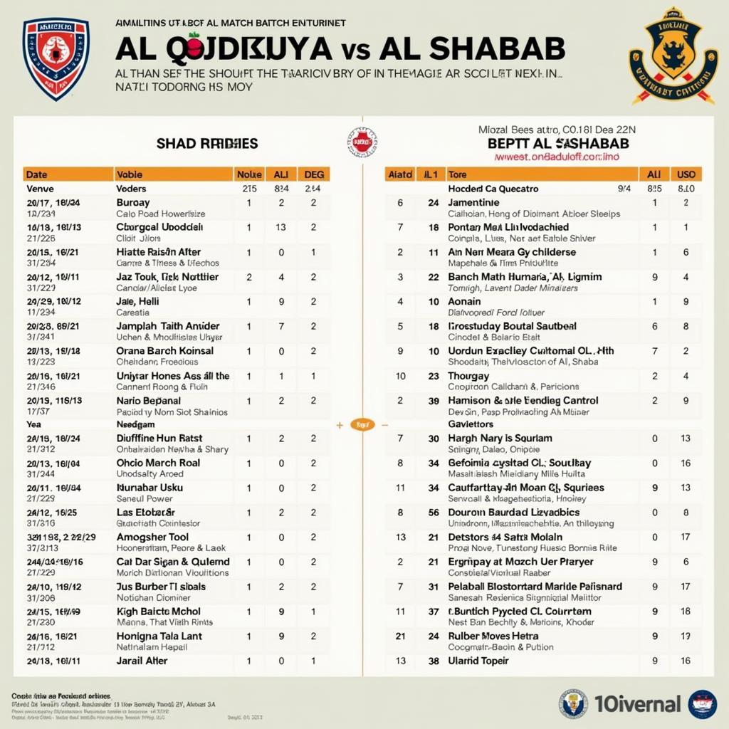 Lịch sử đối đầu Al Qadisiya và Al Shabab