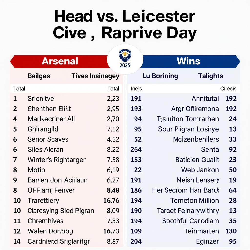 Lịch sử đối đầu giữa Arsenal và Leicester City