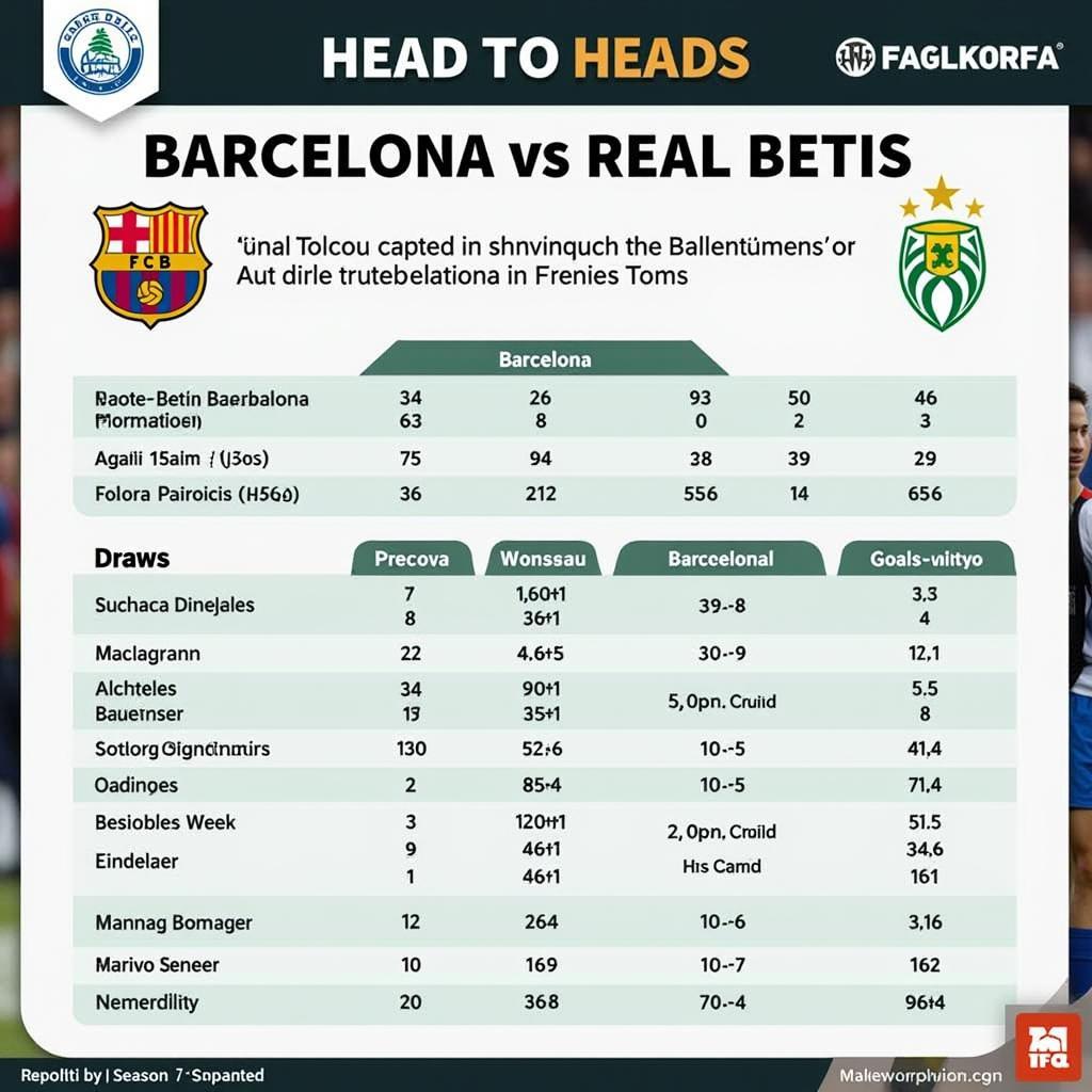 Lịch sử đối đầu giữa Barça và Betis