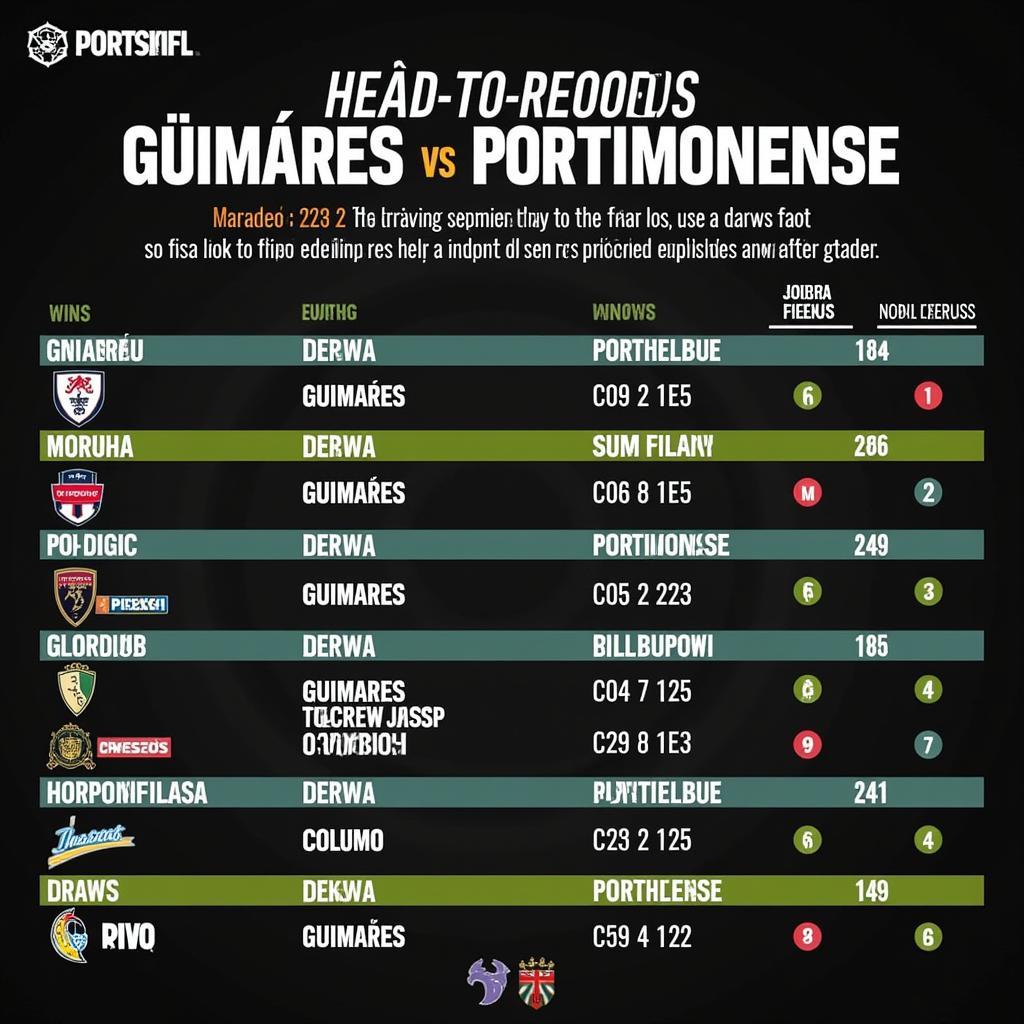 Lịch Sử Đối Đầu Guimarães Portimonense