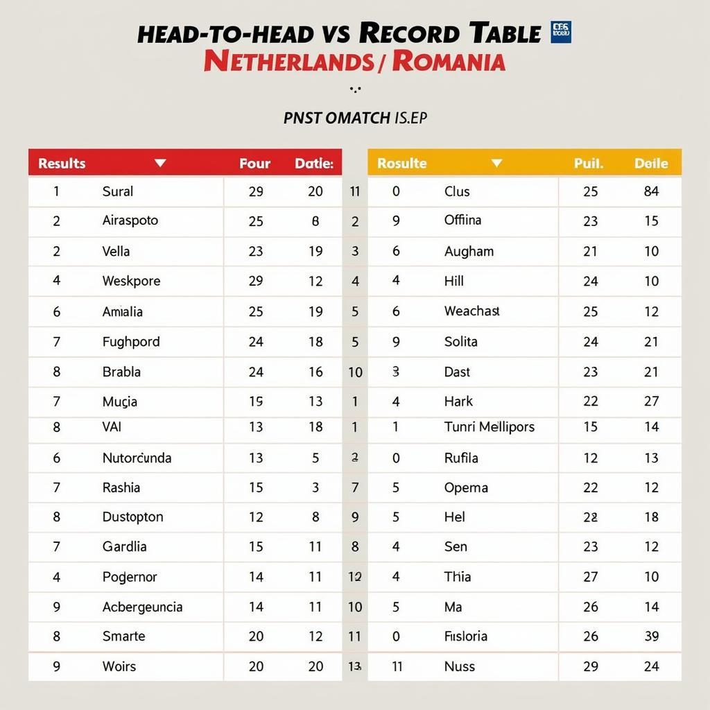 Lịch sử đối đầu Hà Lan vs Romania