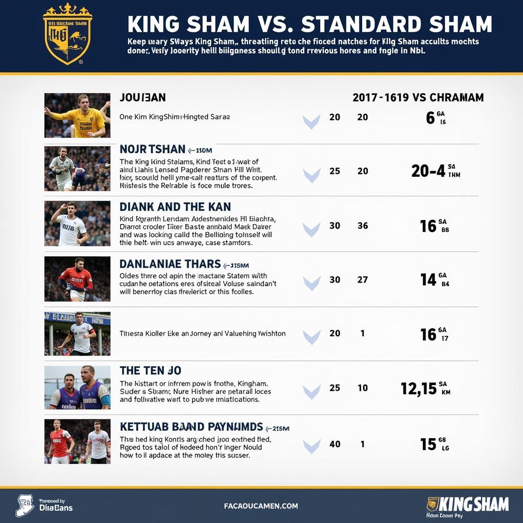 Lịch Sử Đối Đầu Giữa King Sham và Standard Sham: Những Trận Cầu Kinh Điển