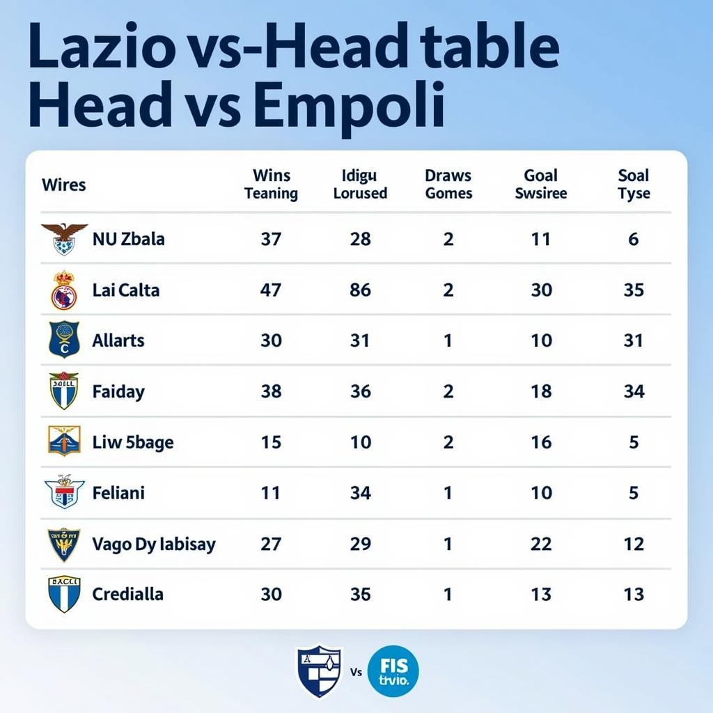 Lịch sử đối đầu giữa Lazio và Empoli tại Serie A