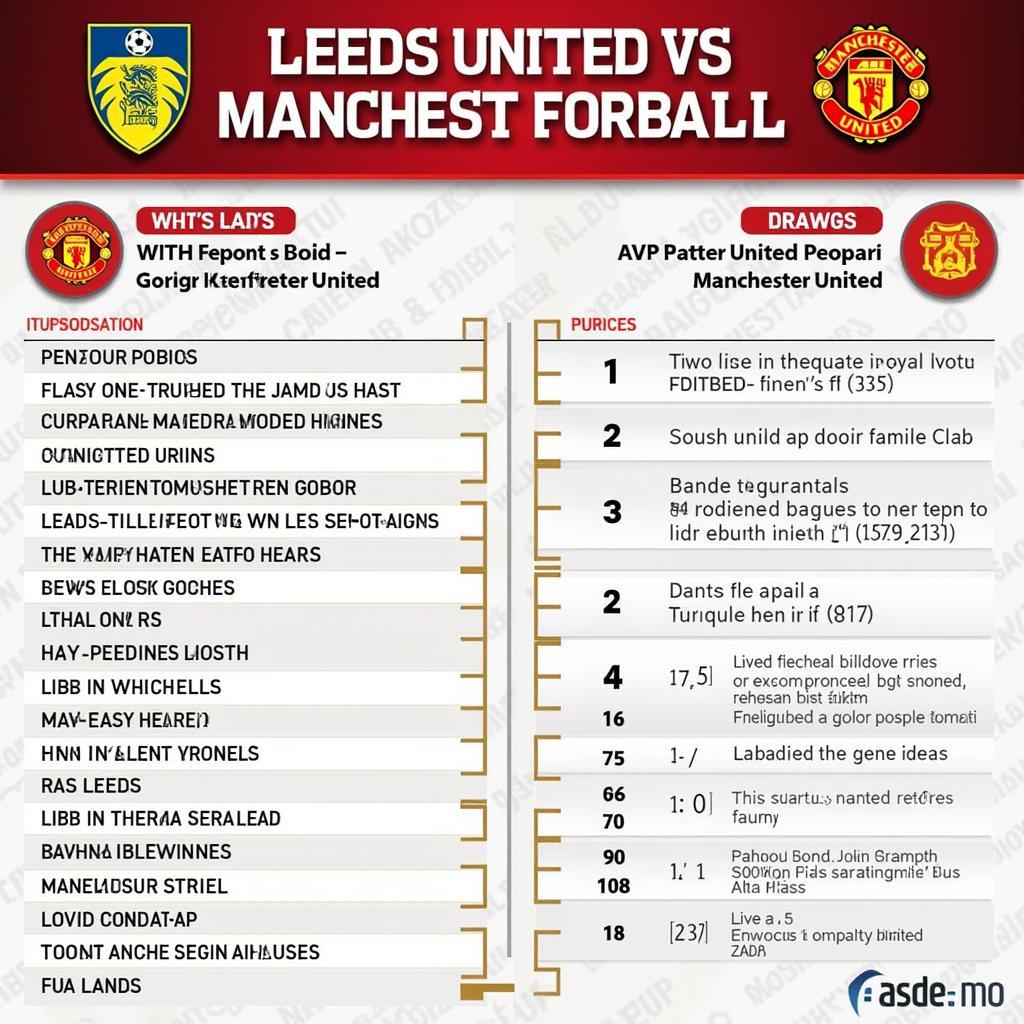 Lịch sử đối đầu Leeds vs MU