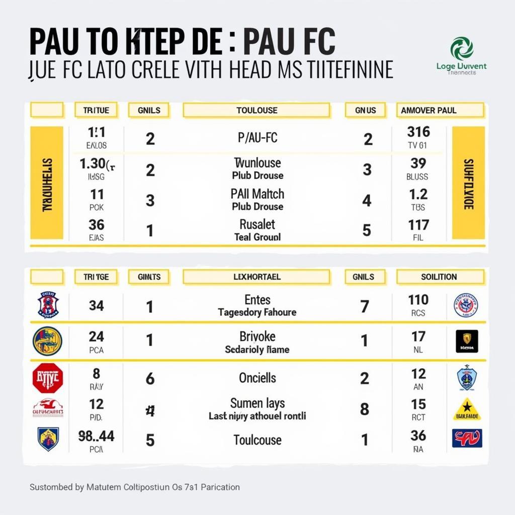 Lịch sử đối đầu Pau FC và Toulouse