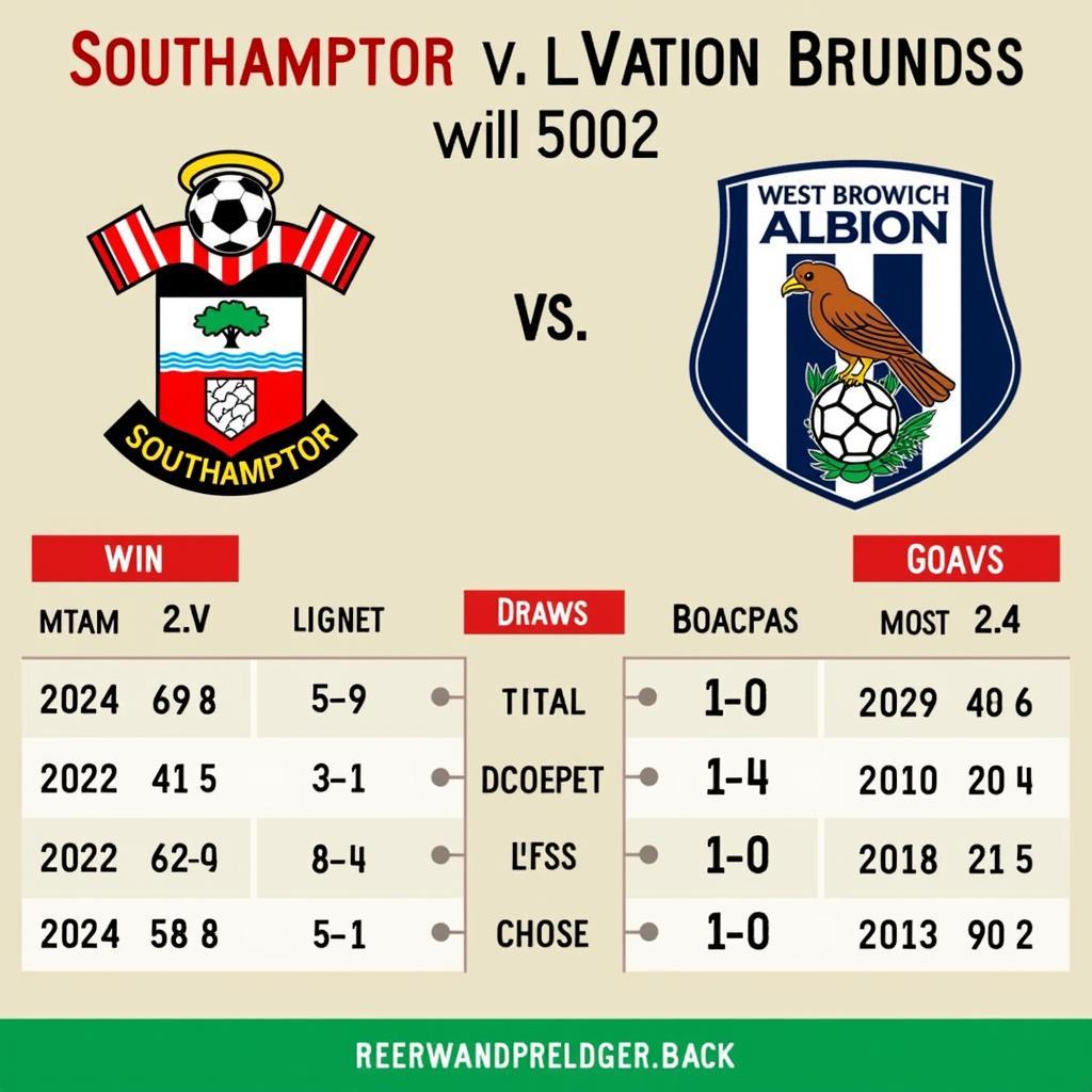 Lịch sử đối đầu Southampton vs West Bromwich Albion