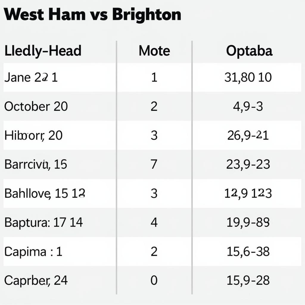 Lịch sử đối đầu West Ham vs Brighton