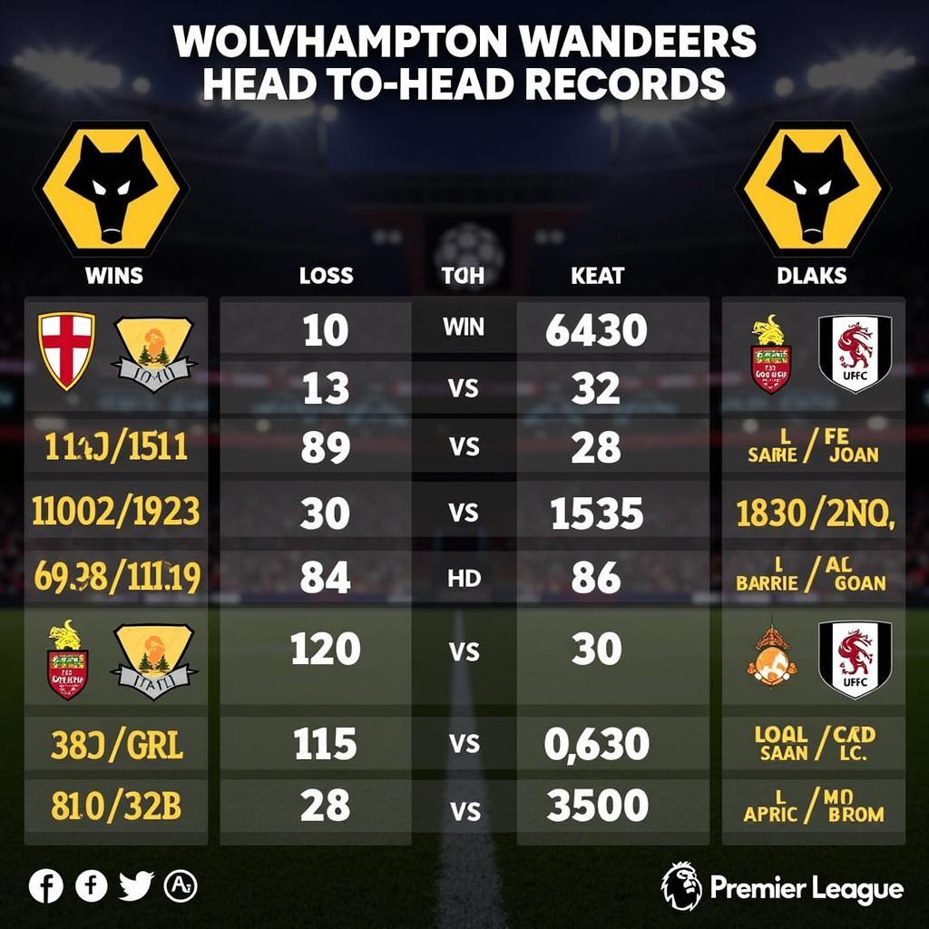 Lịch sử đối đầu giữa Wolverhampton Wanderers và Fulham FC tại Premier League